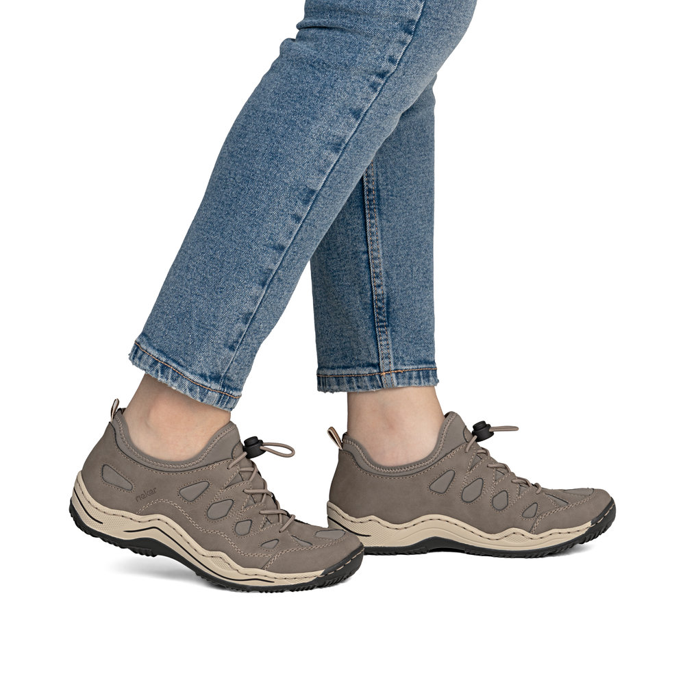 részlet RIEKER L0551-64 bézs női kényelmes Antistress sportcipő