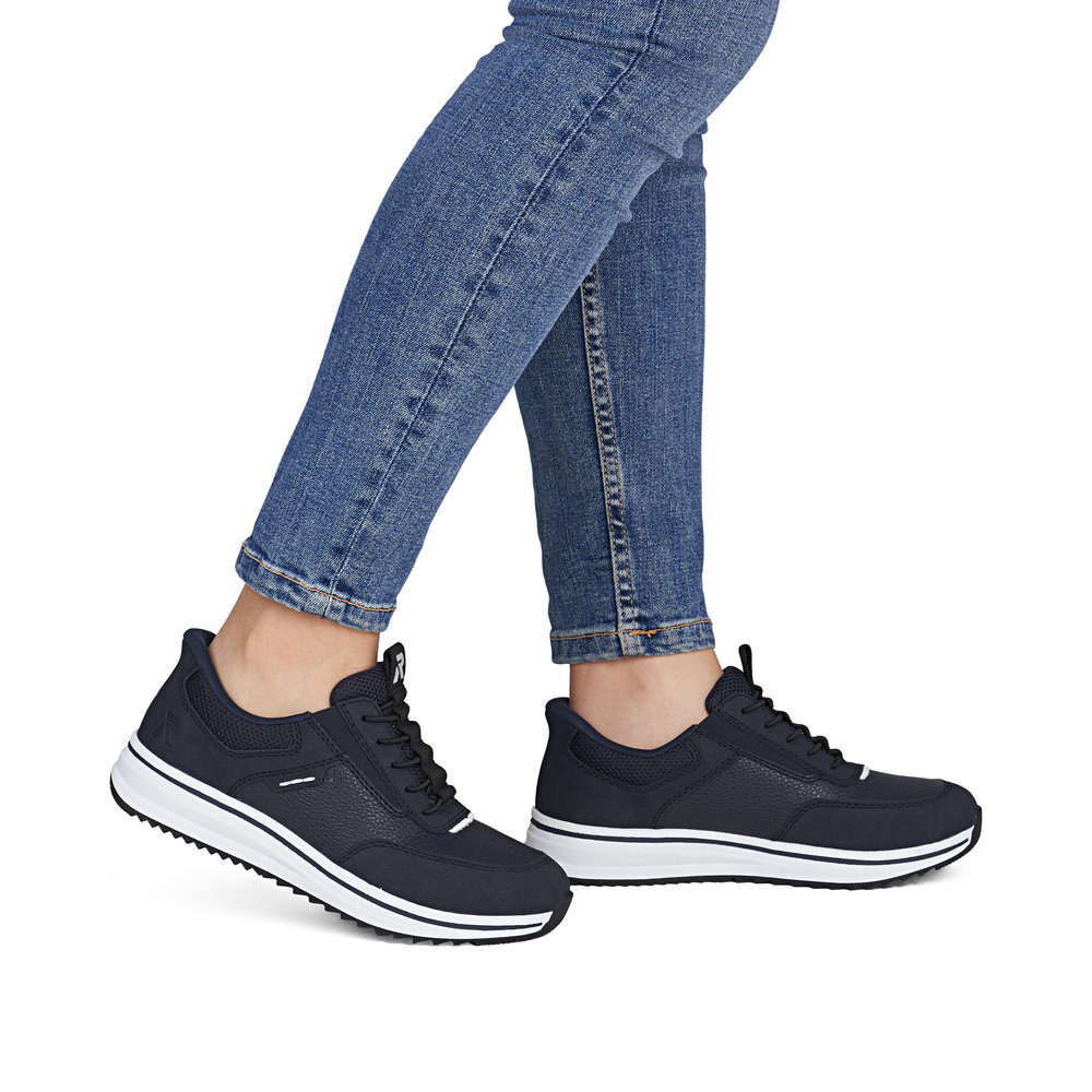 részlet RIEKER L5850-14 kék női sneaker cipő kényelmes Antistress technológiával