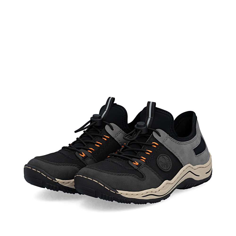részlet RIEKER L0593-00 fekete női kényelmes sneaker cipő Antistress technológiával