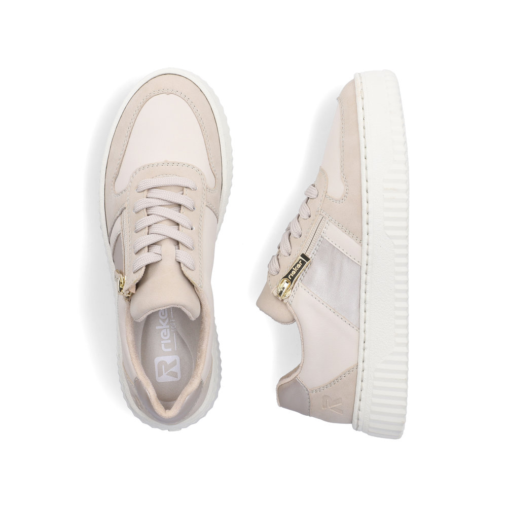 részlet RIEKER N9909-60 bézs női sneaker cipő Antistress technológiával