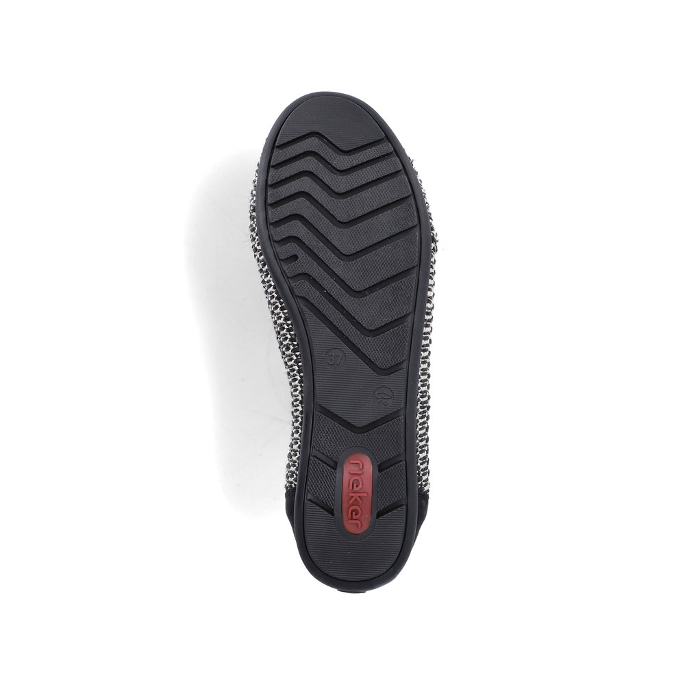 részlet RIEKER 43850-00 fekete női balerina