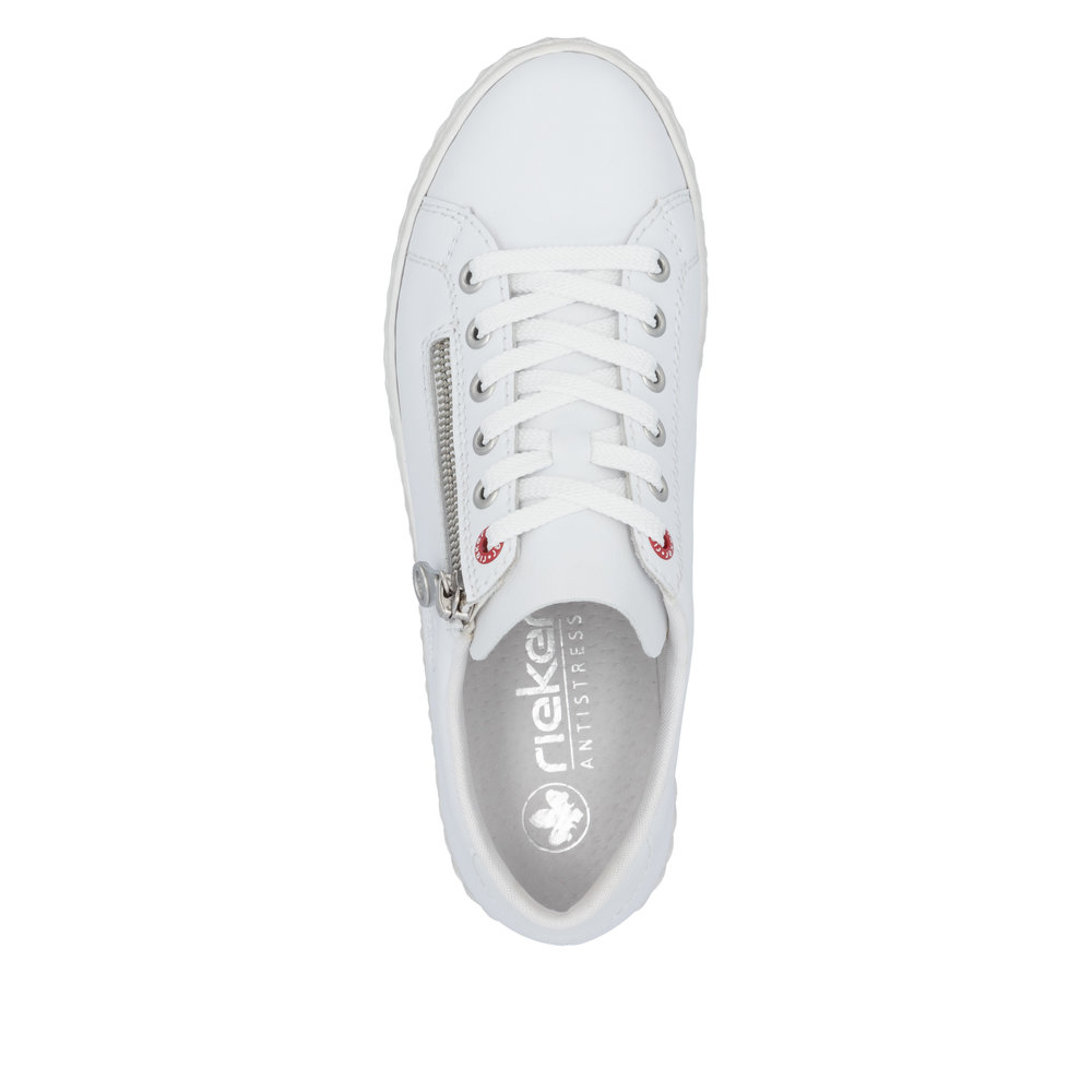 részlet RIEKER N0900-81 fehér női bőr sneaker Antistress technológiával