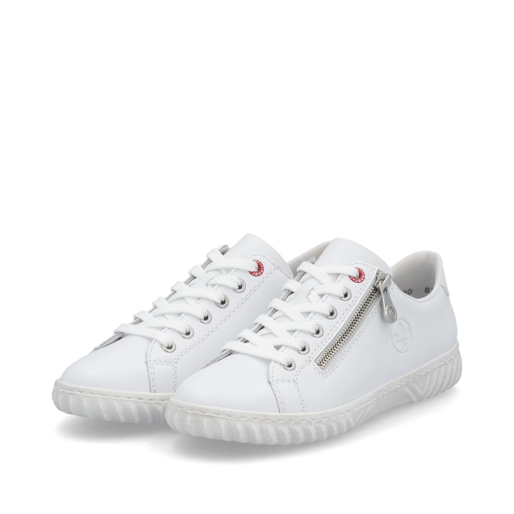 részlet RIEKER N0900-81 fehér női bőr sneaker Antistress technológiával