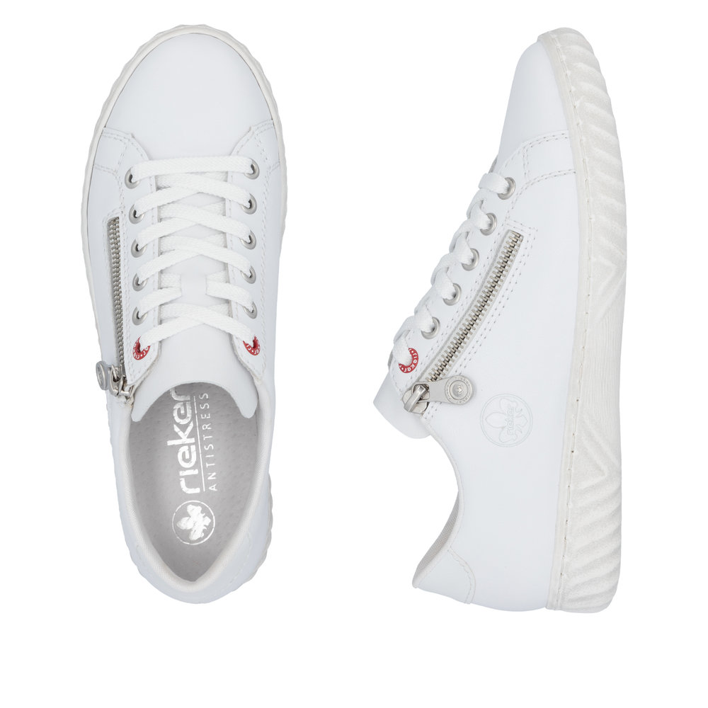 részlet RIEKER N0900-81 fehér női bőr sneaker Antistress technológiával
