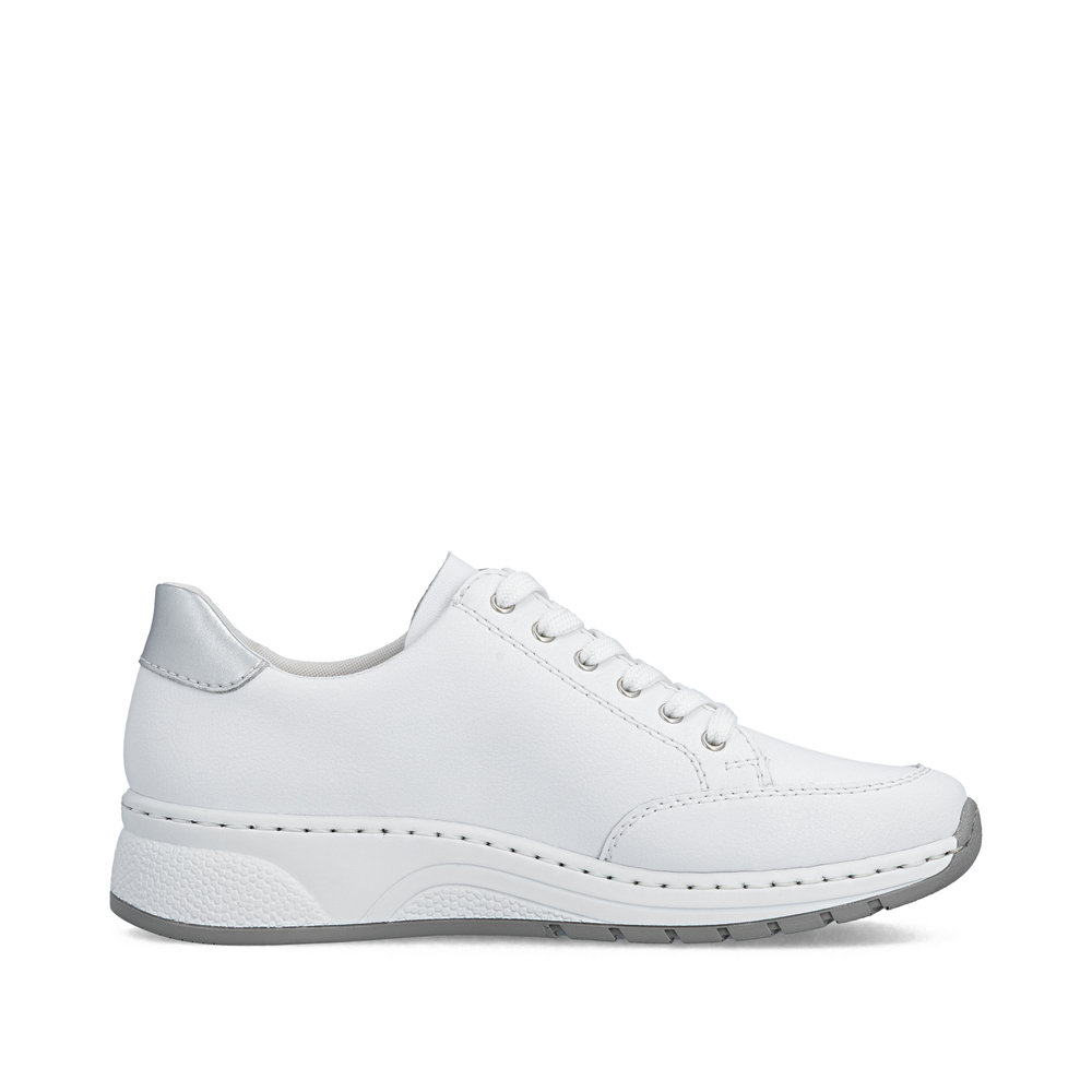 részlet RIEKER N6508-80 fehér női bőr sneaker Antistress technológiával