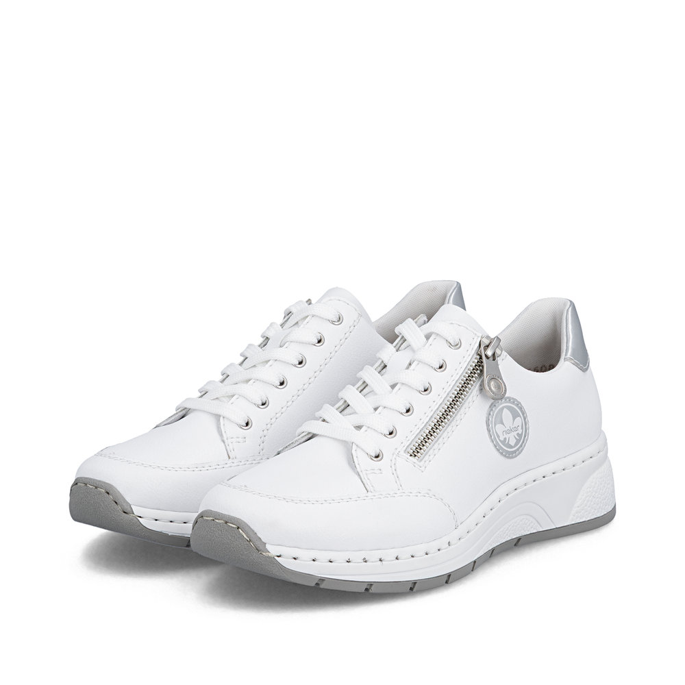 részlet RIEKER N6508-80 fehér női bőr sneaker Antistress technológiával
