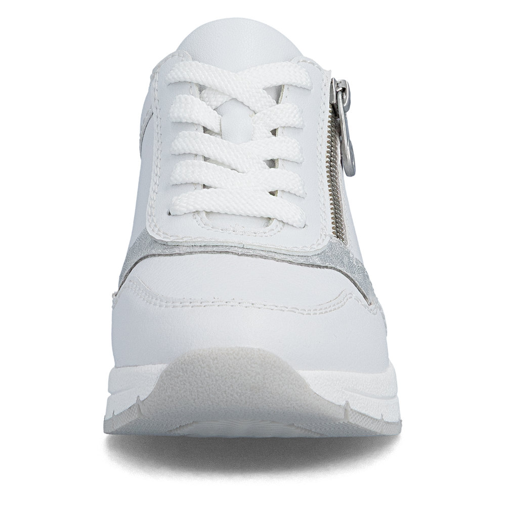 részlet RIEKER N9301-80 fehér női bőr sneaker Antistress technológiával