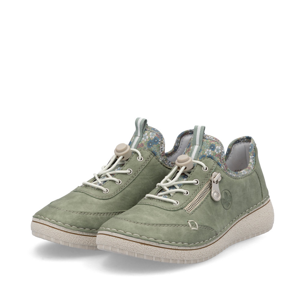 részlet RIEKER 50962-52 zöld női sneaker Antistress technológiával