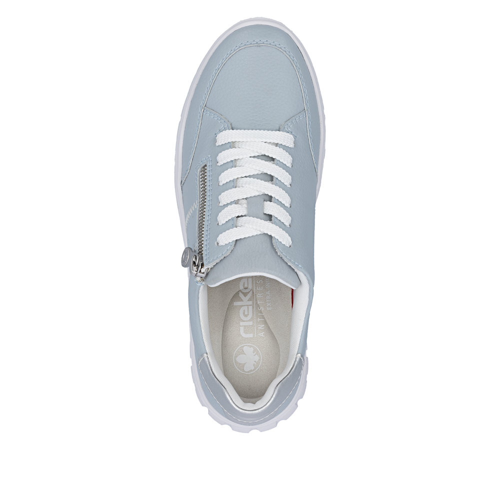részlet RIEKER N1313-12 kék női sneaker természetes bőrből Antistress talppal