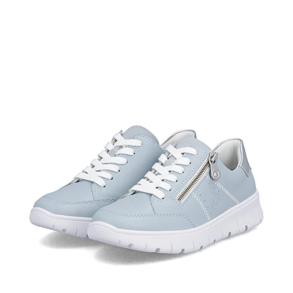 részlet RIEKER N1313-12 kék női sneaker természetes bőrből Antistress talppal