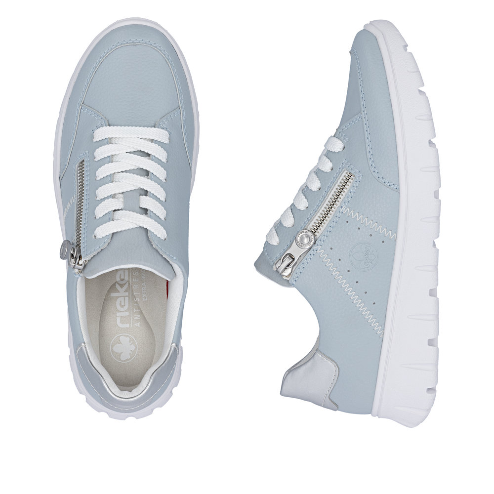 részlet RIEKER N1313-12 kék női sneaker természetes bőrből Antistress talppal