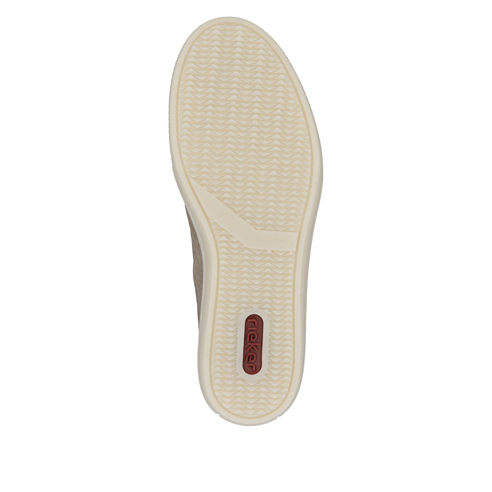 részlet RIEKER L5903-20 bézs női sneaker természetes bőrből Antistress talppal