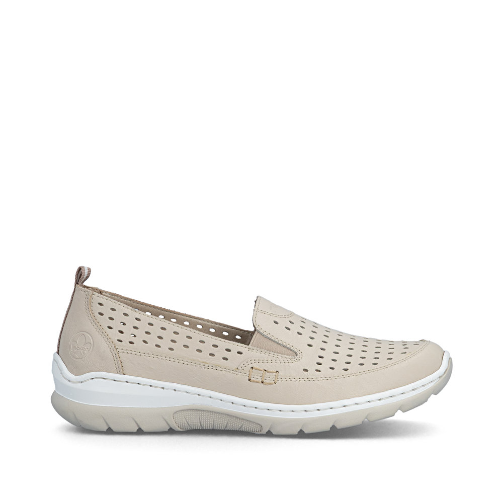 részlet RIEKER L32F4-60 bézs női nyári balerina, antistress talp