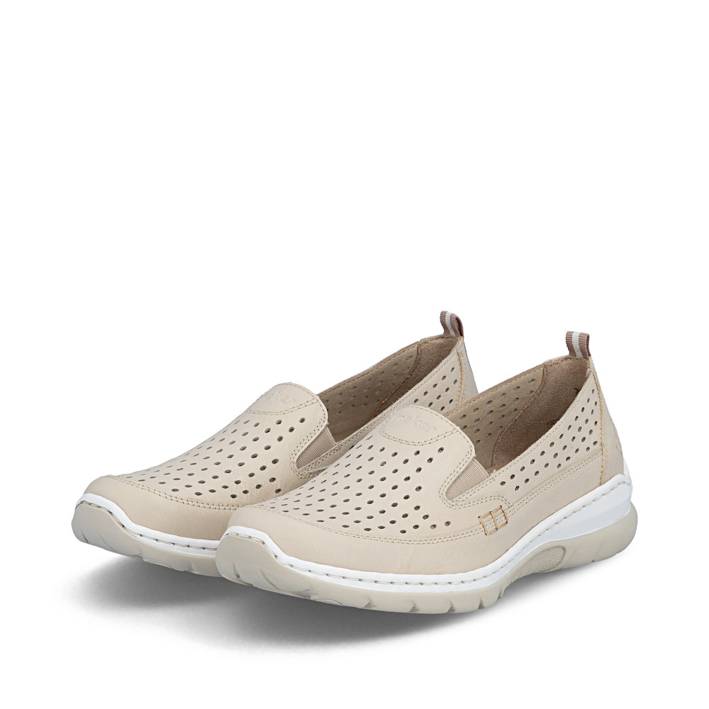 részlet RIEKER L32F4-60 bézs női nyári balerina, antistress talp
