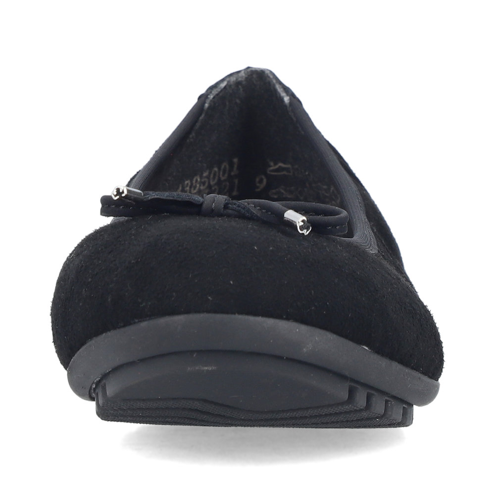 részlet RIEKER 438505-01 fekete női balerina cipő, valódi bőr, Antistress talp
