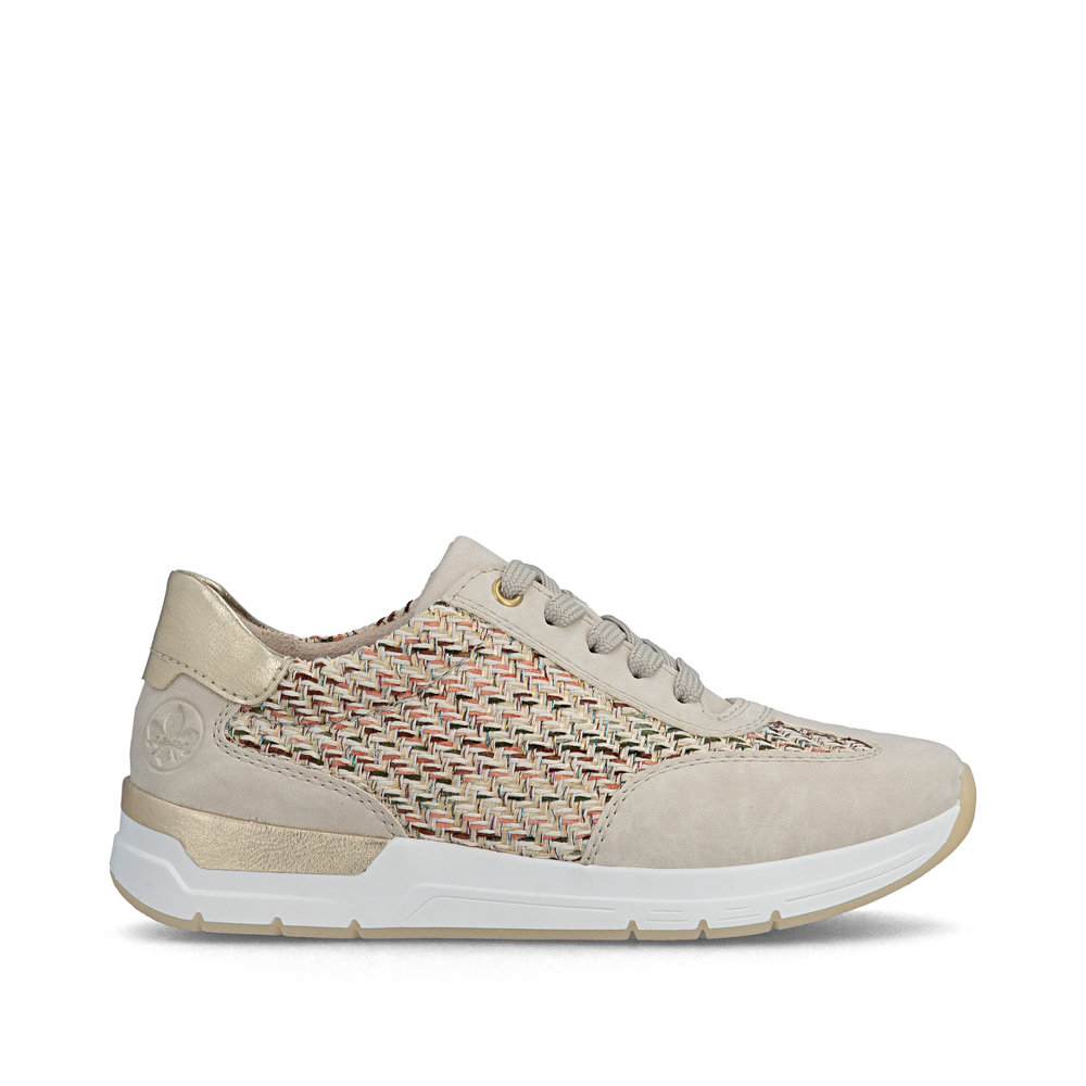részlet RIEKER 58906-91 bézs női modern sportcipő, kényelmes, Antistress