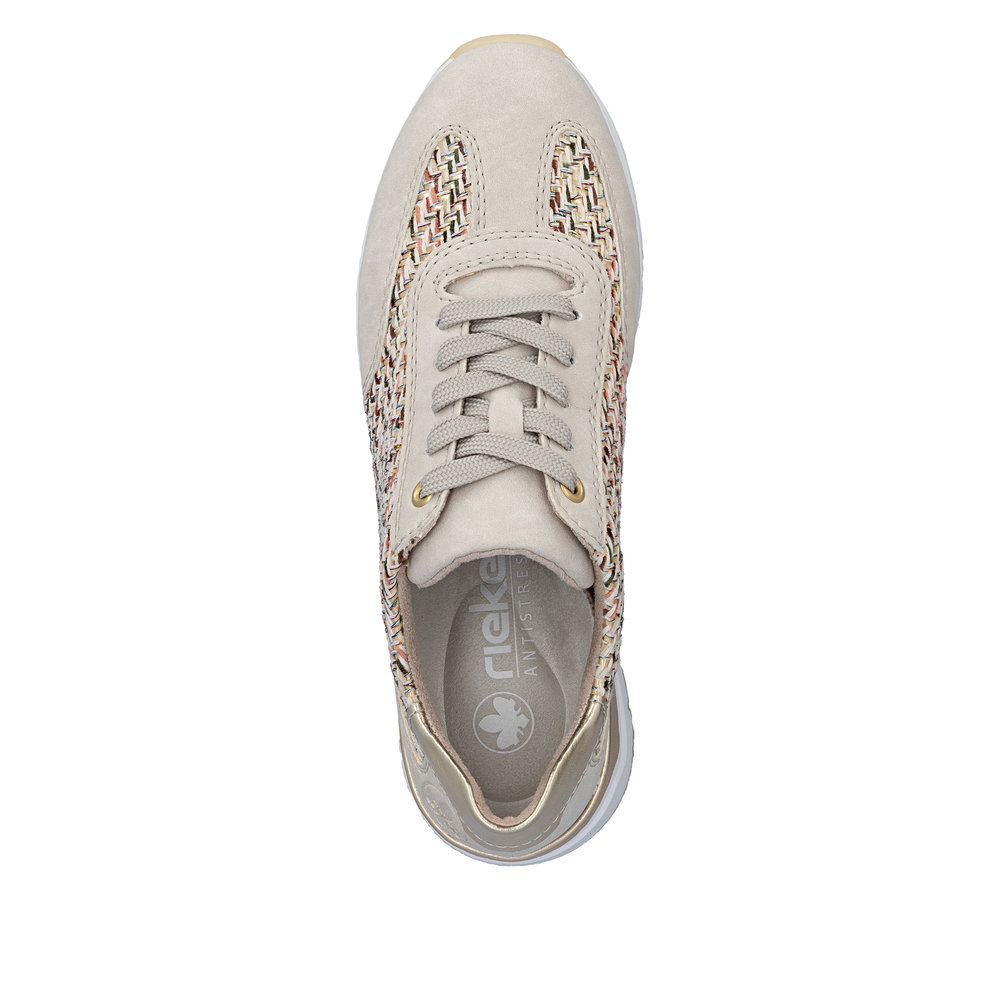 részlet RIEKER 58906-91 bézs női modern sportcipő, kényelmes, Antistress