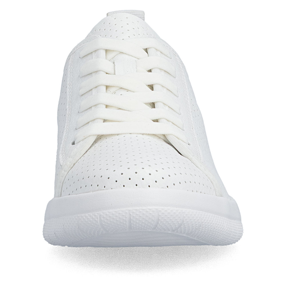 részlet RIEKER 45602-80 fehér női nyári bőr sportcipő, jól szellőző, Antistress