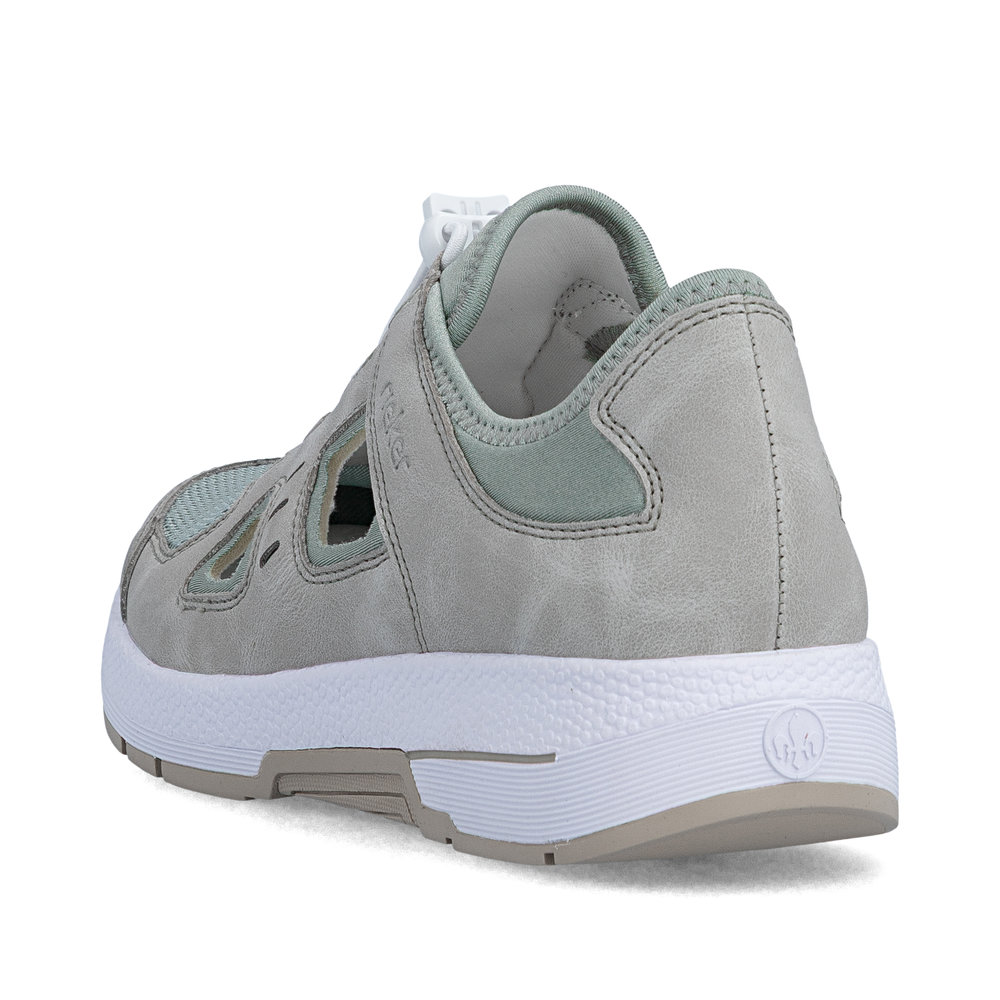részlet RIEKER N8456-40 zöld női kényelmes bőr sneaker cipő Antistress talppal