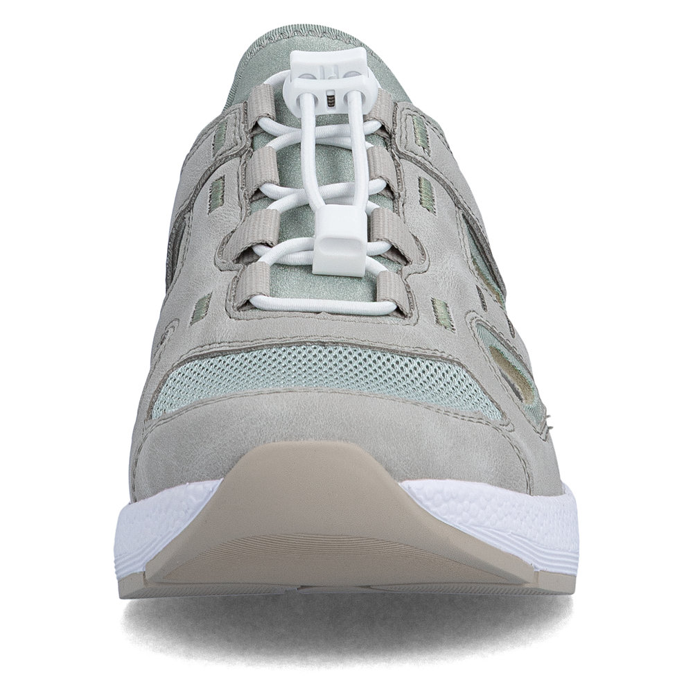 részlet RIEKER N8456-40 zöld női kényelmes bőr sneaker cipő Antistress talppal