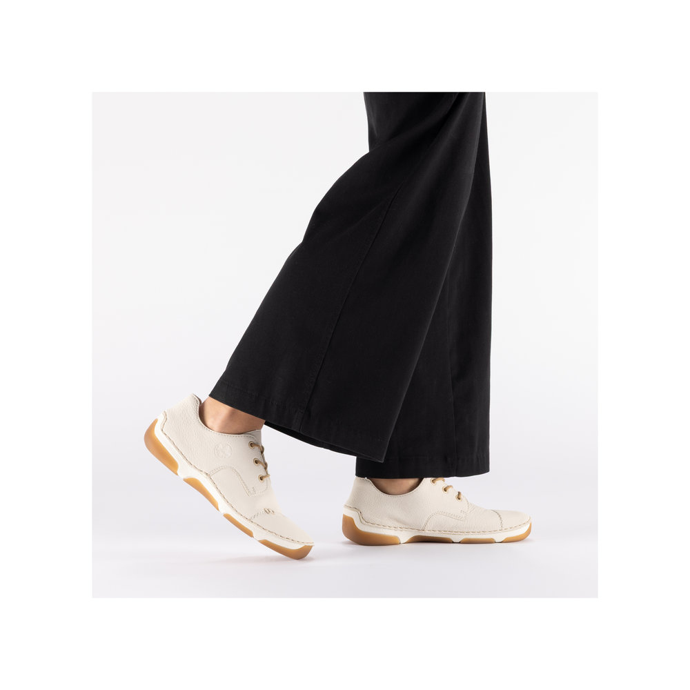 részlet RIEKER 55920-80 bézs női kényelmes, könnyű sneaker, Antistress talp