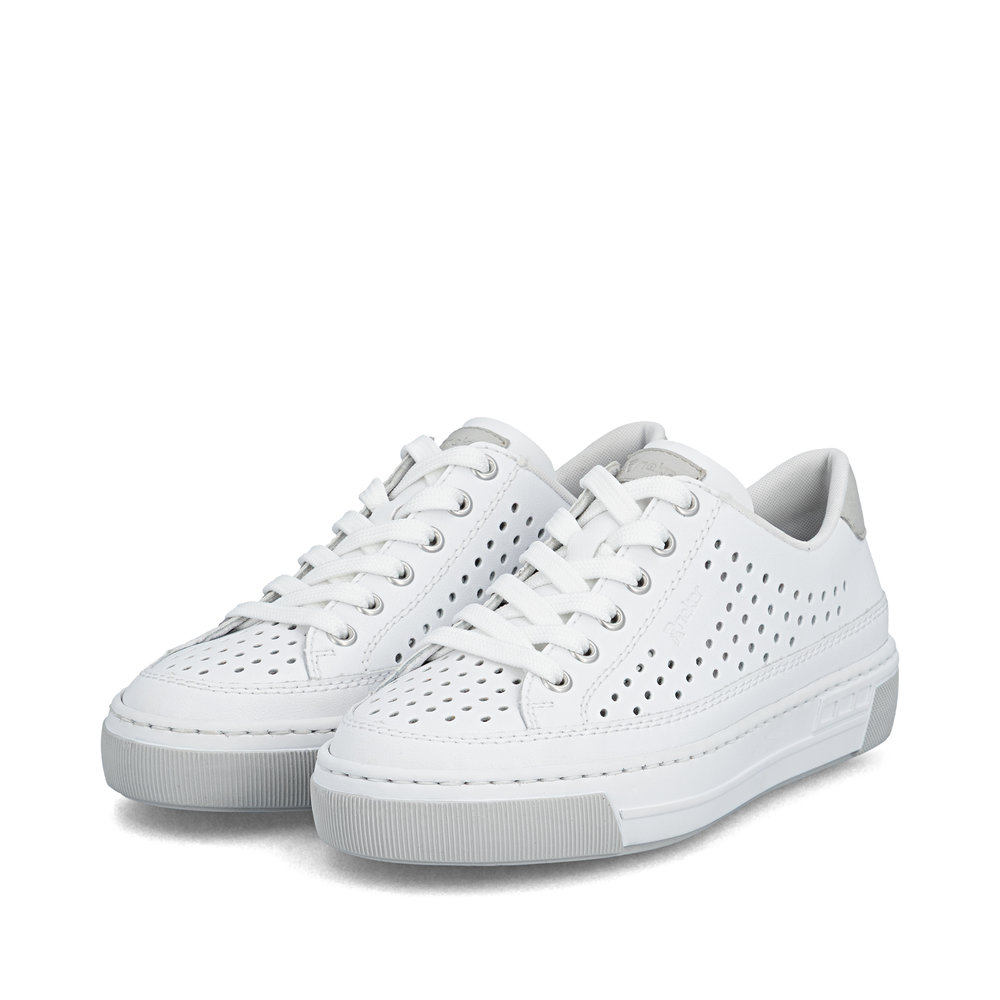 részlet RIEKER L8849-80 fehér női bőr sneaker a nagyobb kényelemért nyári napokon