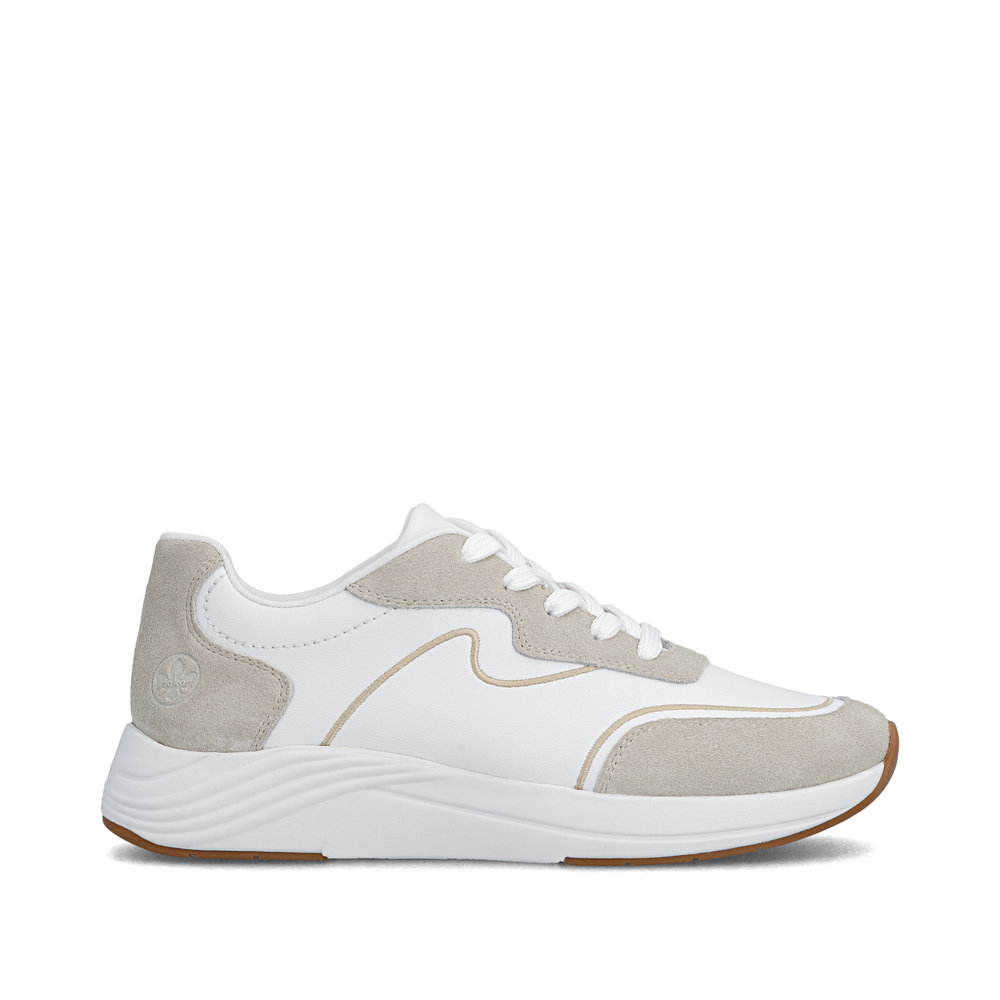 részlet RIEKER N8503-81 fehér női modern bőr sneaker, Antistress talp