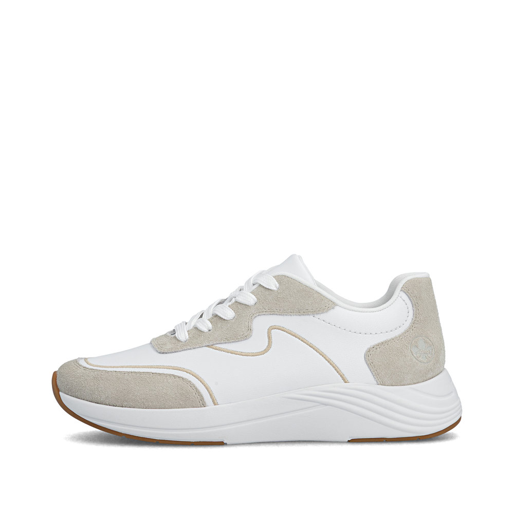 részlet RIEKER N8503-81 fehér női modern bőr sneaker, Antistress talp