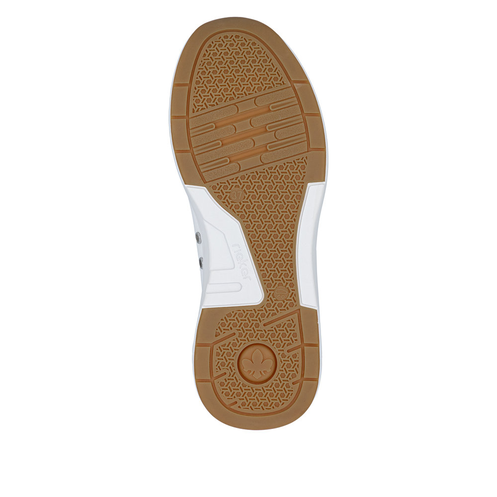 részlet RIEKER N8503-81 fehér női modern bőr sneaker, Antistress talp