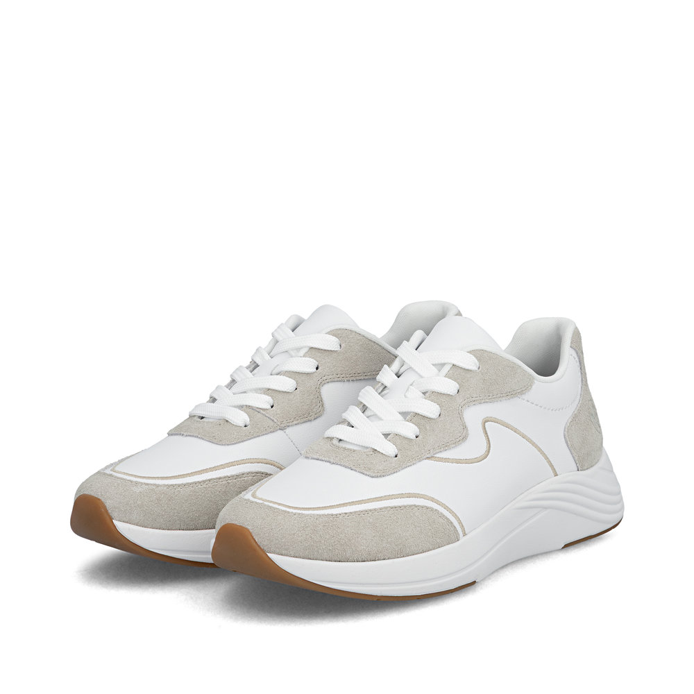 részlet RIEKER N8503-81 fehér női modern bőr sneaker, Antistress talp