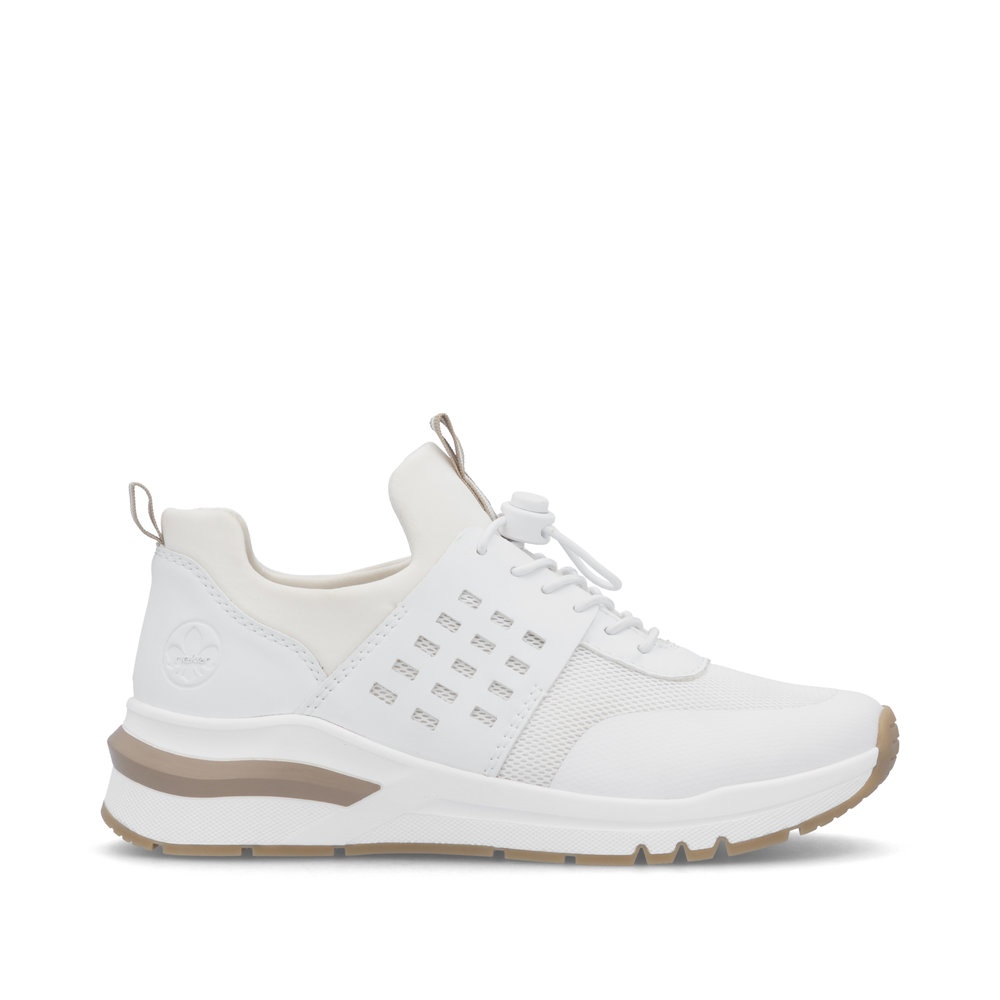 részlet RIEKER M6651-80 fehér női modern sneaker, Antistress talp