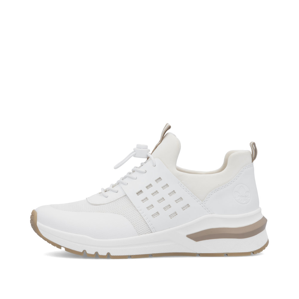 részlet RIEKER M6651-80 fehér női modern sneaker, Antistress talp