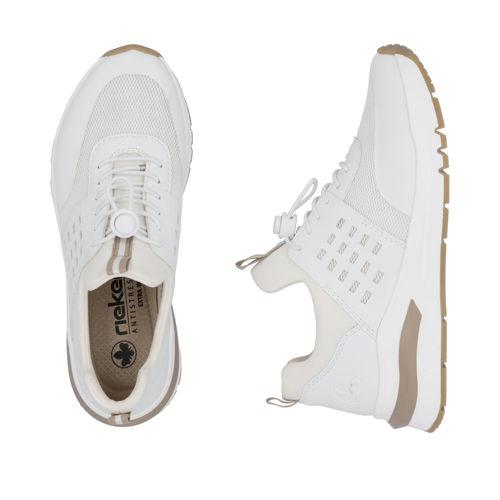 részlet RIEKER M6651-80 fehér női modern sneaker, Antistress talp