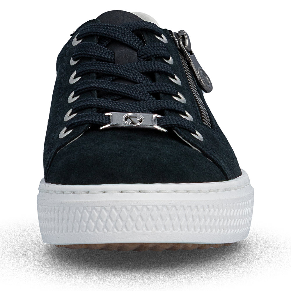 részlet Rieker L59L1-15 kék női bőr sportcipő, modern megjelenés, kényelmes