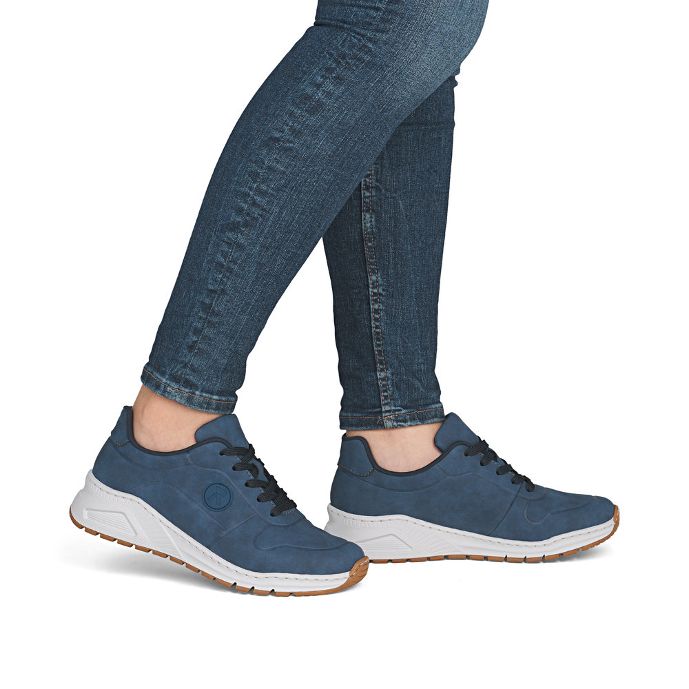 részlet RIEKER M4903-14 kék női sportcipő, modern és kényelmes, Antistress talp