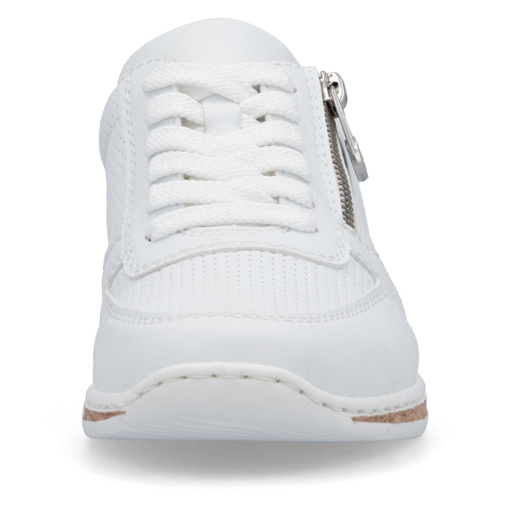 részlet RIEKER N5127-80 fehér női modern bőr sneaker cipő, Antistress talp