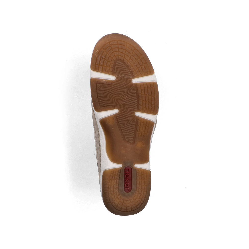részlet RIEKER 55960-60 bézs női nyári sneaker cipő, jól szellőző, Antistress talp