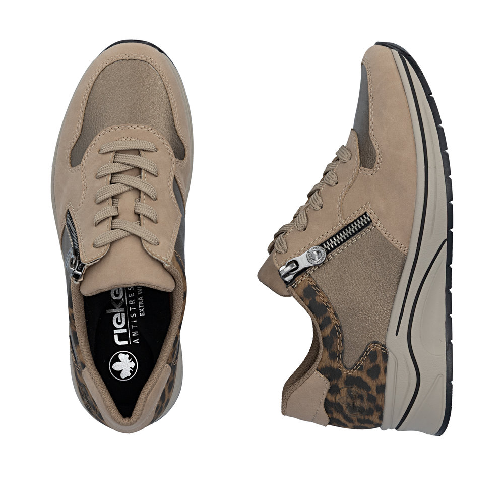 részlet RIEKER N9503-20 bézs női sportcipő, Antistress talp, modern