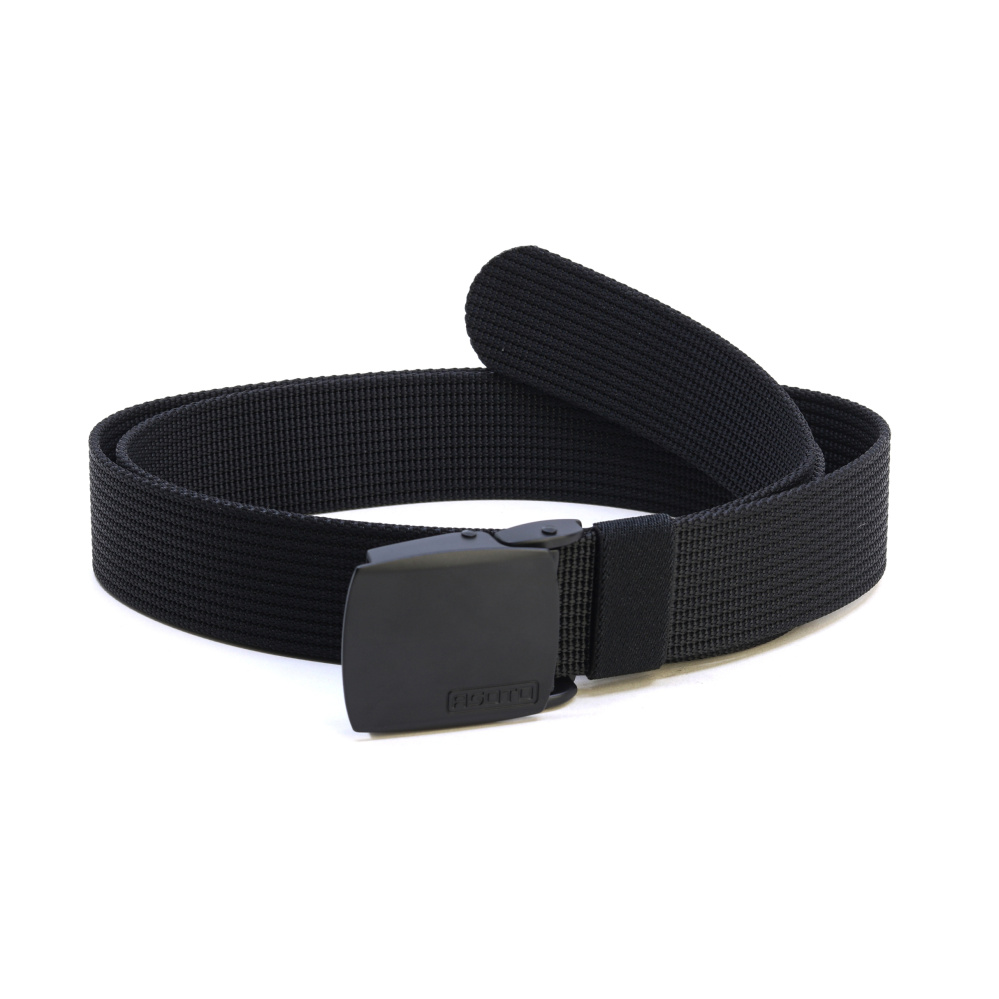 részlet Asoto fekete unisex öv 120 cm fém gyorscsatos csattal