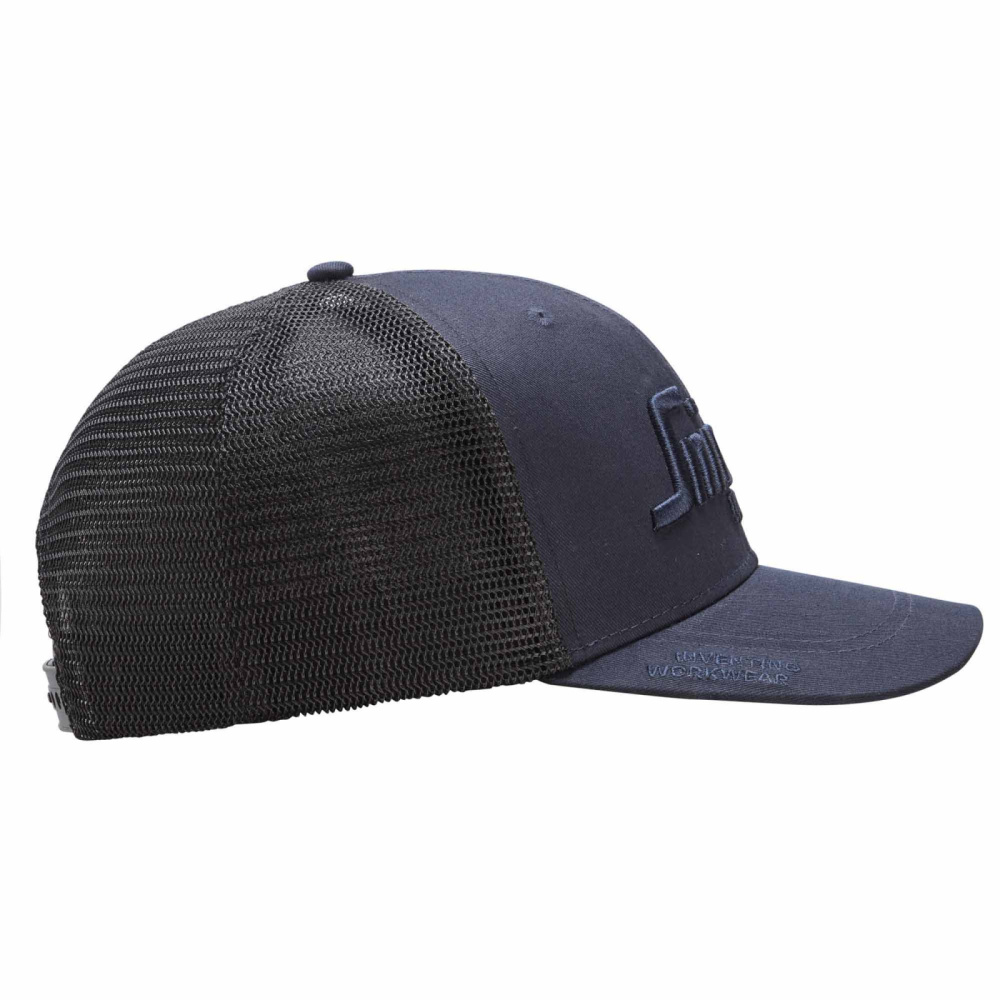 részlet SNICKERS Trucker Cap kék férfi baseballsapka légáteresztő anyagból