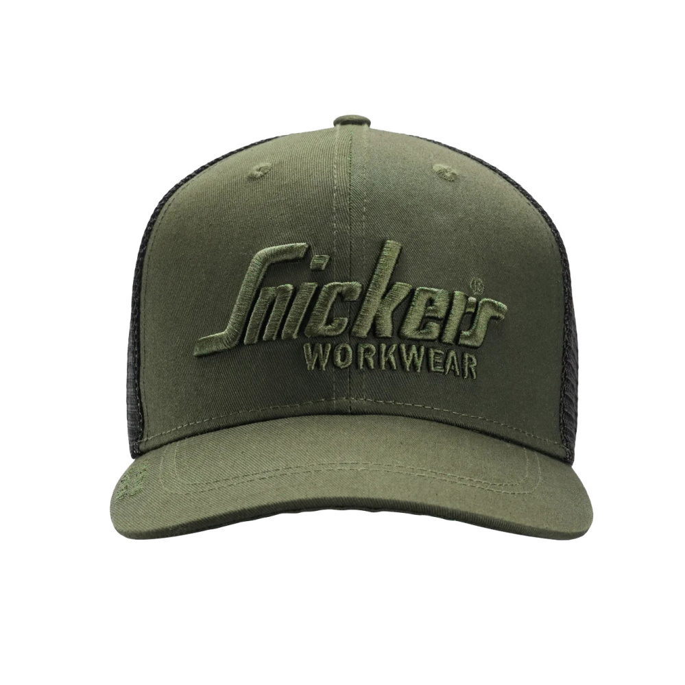 részlet SNICKERS Trucker Cap zöld férfi baseball sapka