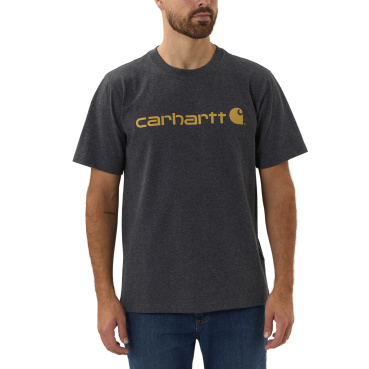 CARHARTT Core szürke férfi pamut póló, laza modern szabás, ikonikus márka