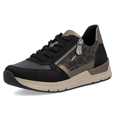 RIEKER 58902-91 fekete női modern sportcipő, kényelmes Anti-Stress talp