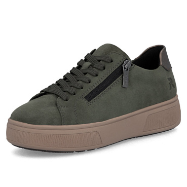 RIEKER M7701-55 zöld női bőr sportcipő