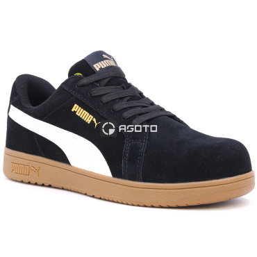 PUMA Iconic low S1P ESD blk/gum munkavédelmi cipő