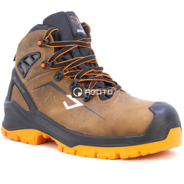 BICAP Seal Mid S3 barna férfi munkavédelmi cipő + szellőző rendszer és stabilizá
