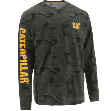 CATERPILLAR Trademark Banner L/S férfi póló