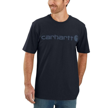 CARHARTT Core kék férfi pamut póló, laza modern szabás, ikonikus márka