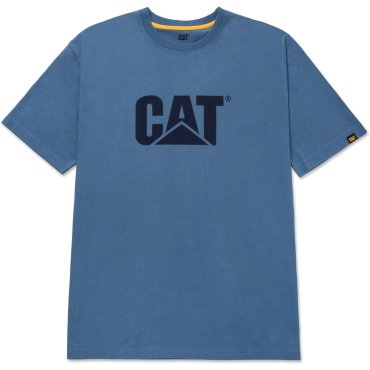 Caterpillar Trademark Logo kék férfi póló, 100% pamut a nagyobb kényelemért