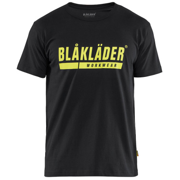 BLAKLADER Sweden Logo fekete férfi póló 100% pamutból kényelmes és jól szellőző